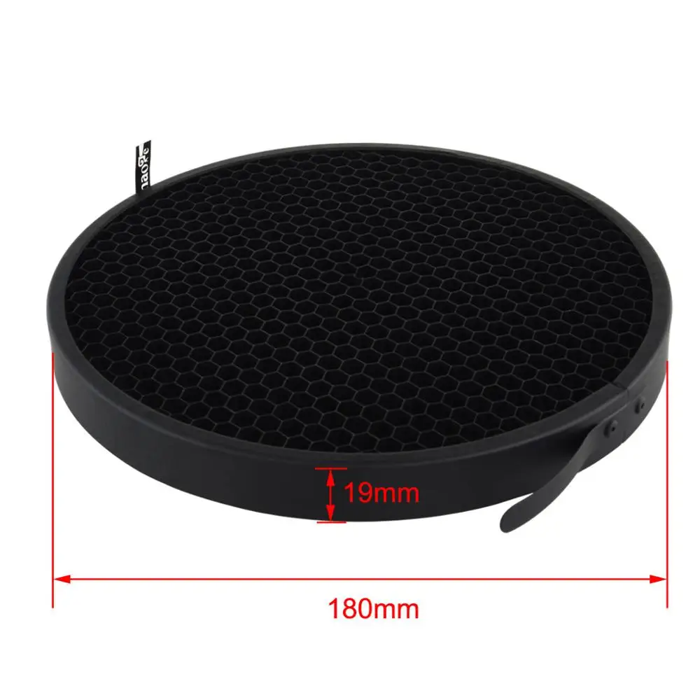 Haoge disco de favo de mel 60 ° 180mm, grade para favo de mel, refletor para profoto zoom 2 ii