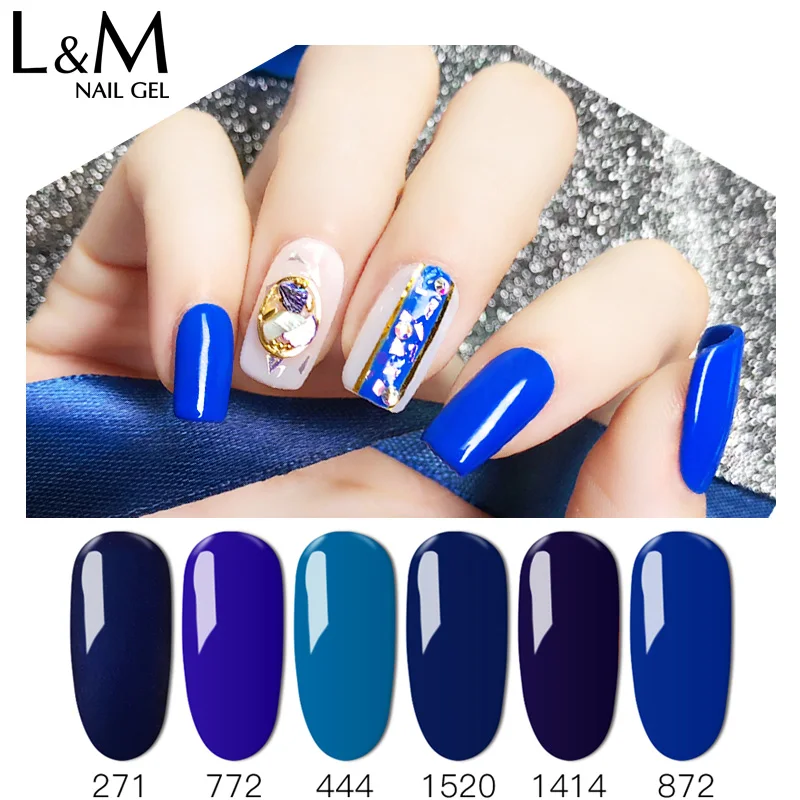 

1pc IDO Nail Gel polish classic Blue Series Color High quality UV Nails Gel polish beauty soak off led Manicure Glue