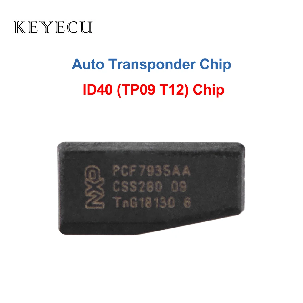 

Keyecu TP09 T12 ID40 Transponder Chip Remote Car Key Chip ID 40 Phillip-s Crypto Carbon ID40 Chip for Vauxhall Opel