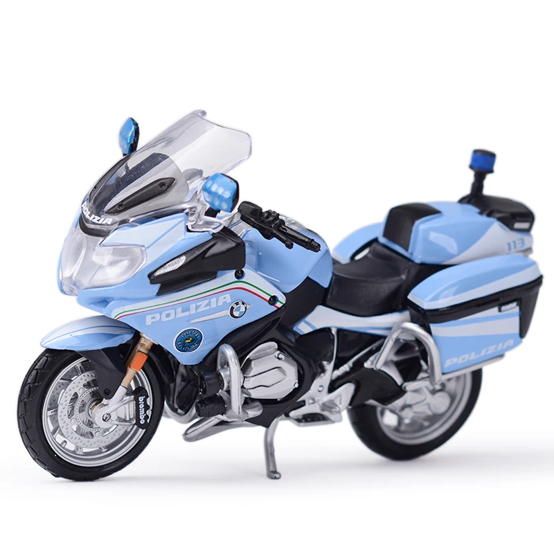 Maisto 1:18 bmw r1200 rtキャリパー警察車コレクタブルオートバイ玩具