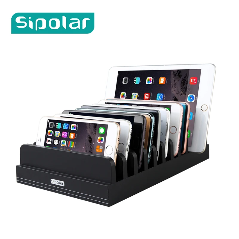 Sipolar Universal 11 slots Charging Stand Bracket Docking Station phone Holder for smartphone Tablet Desktop Lazyman