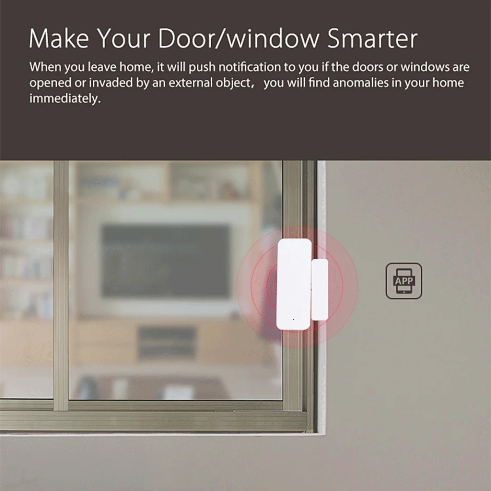 Tuya WiFi Zigbee Türsensor Kontaktsensor Offen Geschlossen Detektor Smart Home Alarm Sicherheitsschutz Arbeiten Sie mit Aleax Smart Life – Detail 4