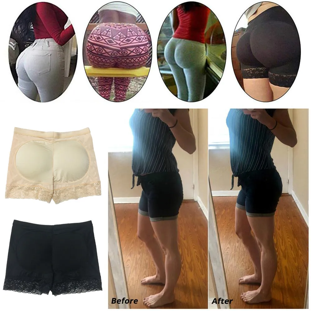 Women Padded Pants Underwear Butt Lifter Enhancer Fake Buttock Body Shaper Lady Lift Bum High Waist Tummy Control Hip Panties