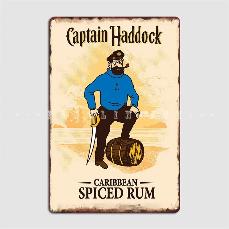 Captain Haddock Metal Plaque Poster Garage Club Plaques Pub Custom Tin Sign Poster