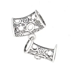 Jewellery Findings Ring Beads Scarves Accessory DIY Charms Woman Silver Plated Open Spiral Large Sector Alloy 35*41mm 10pcs/lot