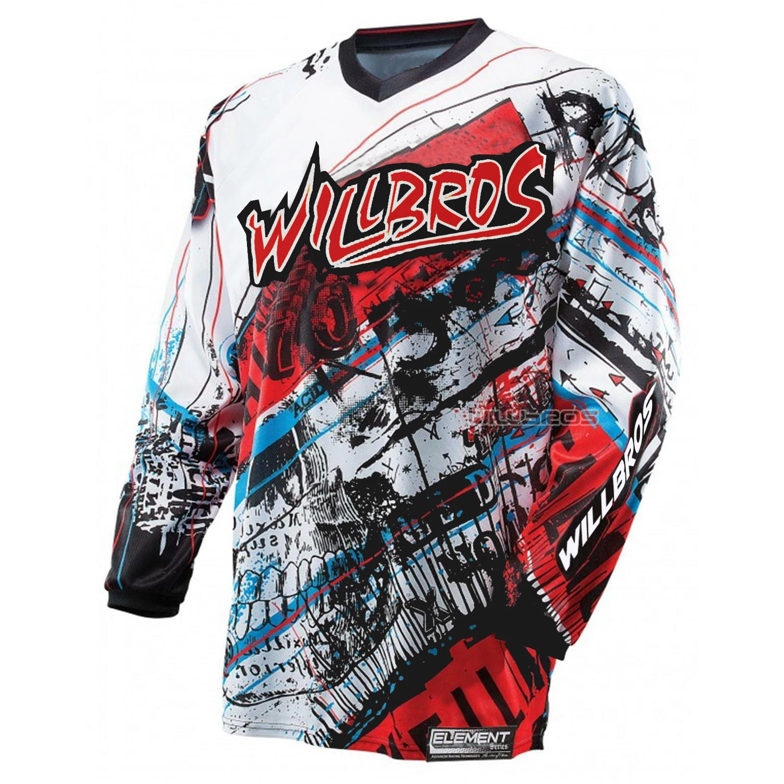 Willbros MX Motocross Jersey Mountain MTB DH ATV Dirt Bike Racing Cycling Off Road T-shirt