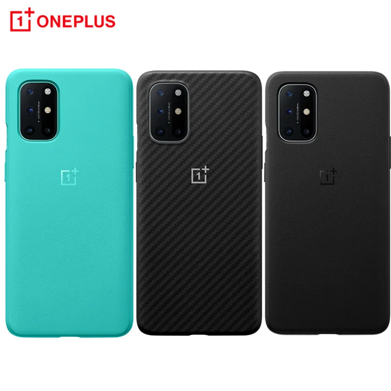 For Oneplus 8T 100%  Original Case official Stock Sandstone bumper Karbon Protection Back Cover