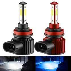 4 Sides 10000LM H8 H11 Fog lights h7 LED Lamp Car headlights HB3 9005 HB4 9006 Auto 12V 6500K White 8000K ice blue Super bright
