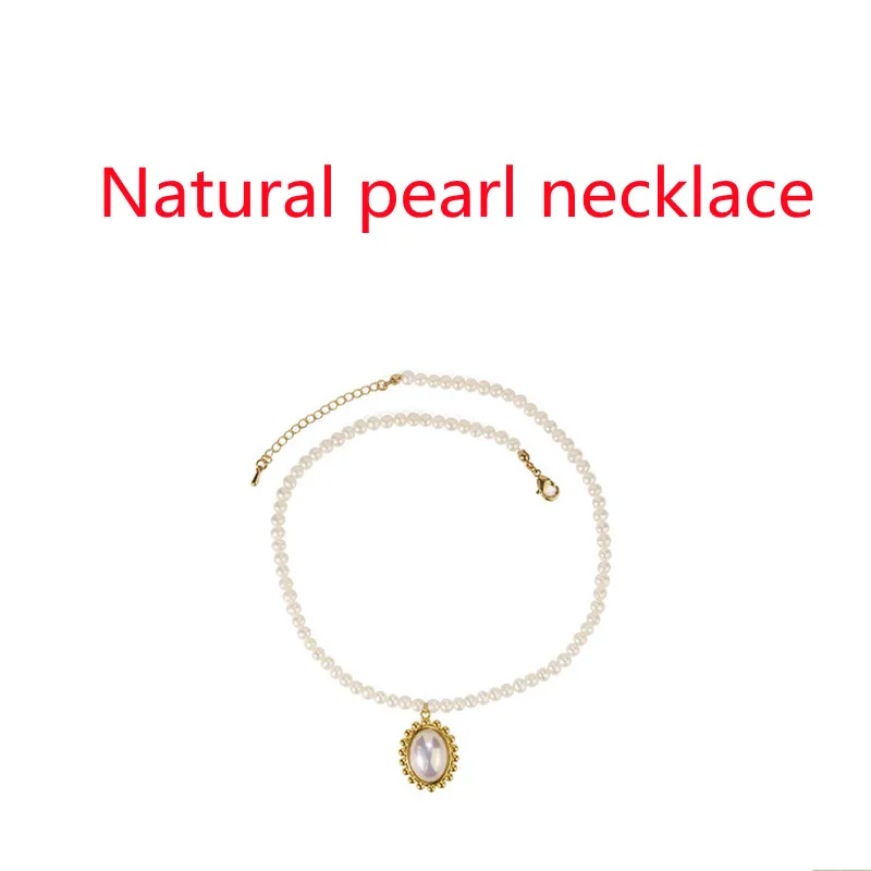 High-Quality Copper-Plated Real Gold And Color-Preserving Vacuum Plating European And American Baroque Natural Pearl Necklace