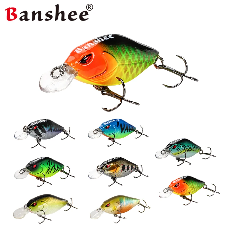 Banshee 7Cm 15/17.5G Crankbaits Fishing Lure Hard Bait Crank Bass Wobbler Rattle Sound Wobbler For Pike Floating Artificial Bait