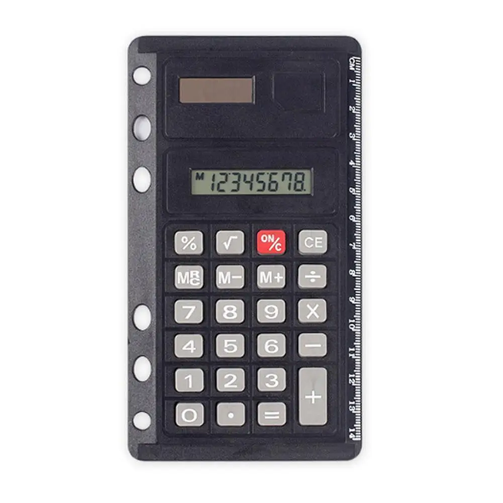 Multifunctional Computer Binder Calculator To Can Notebook Clipped To Easy Carry Loose-leaf A6 Notebook Ruler Calculator