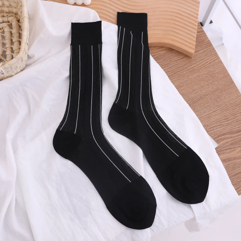 Tube Socks Men\'s Stocking Summer Business Dress Socks  Exotic Formal Wear Sheer Socks Suit Men Wear Socks Sexy Men\'s TNT Socks