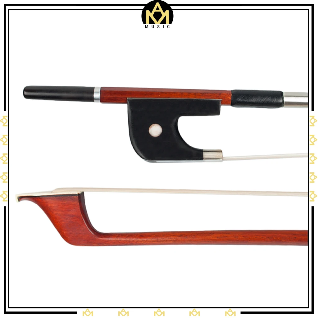 

Double Bass Bow For 4/4 Double Bass Sheep Leather Wrap Pernambuco Bow Ebony Frog W/ Mongolia Horse Hair New