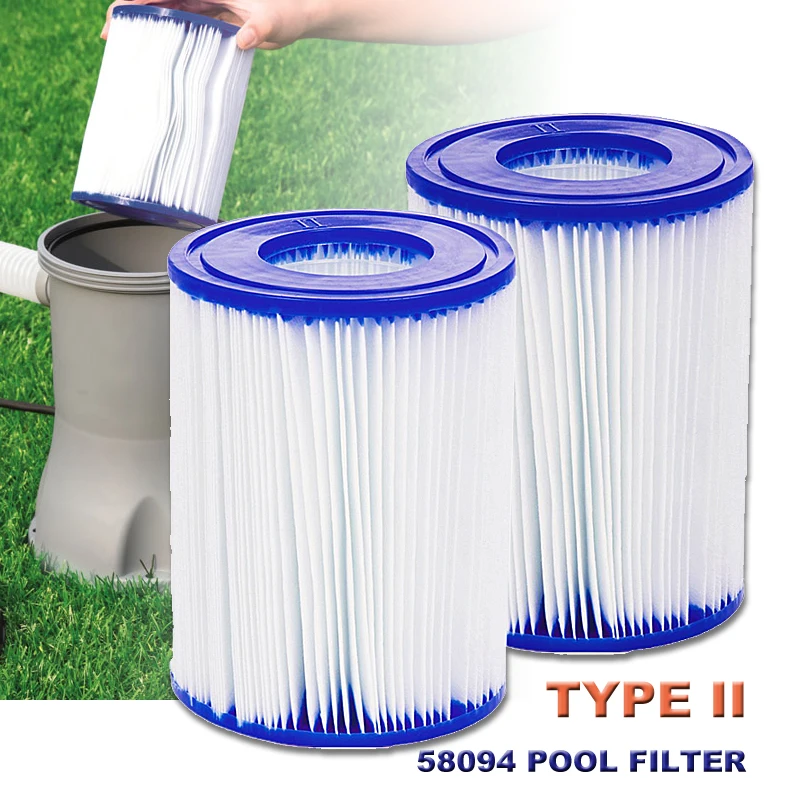 Kartrid Filter kolam renang tipe II 58094 2pcs, Cartridge Filter dapat dicuci