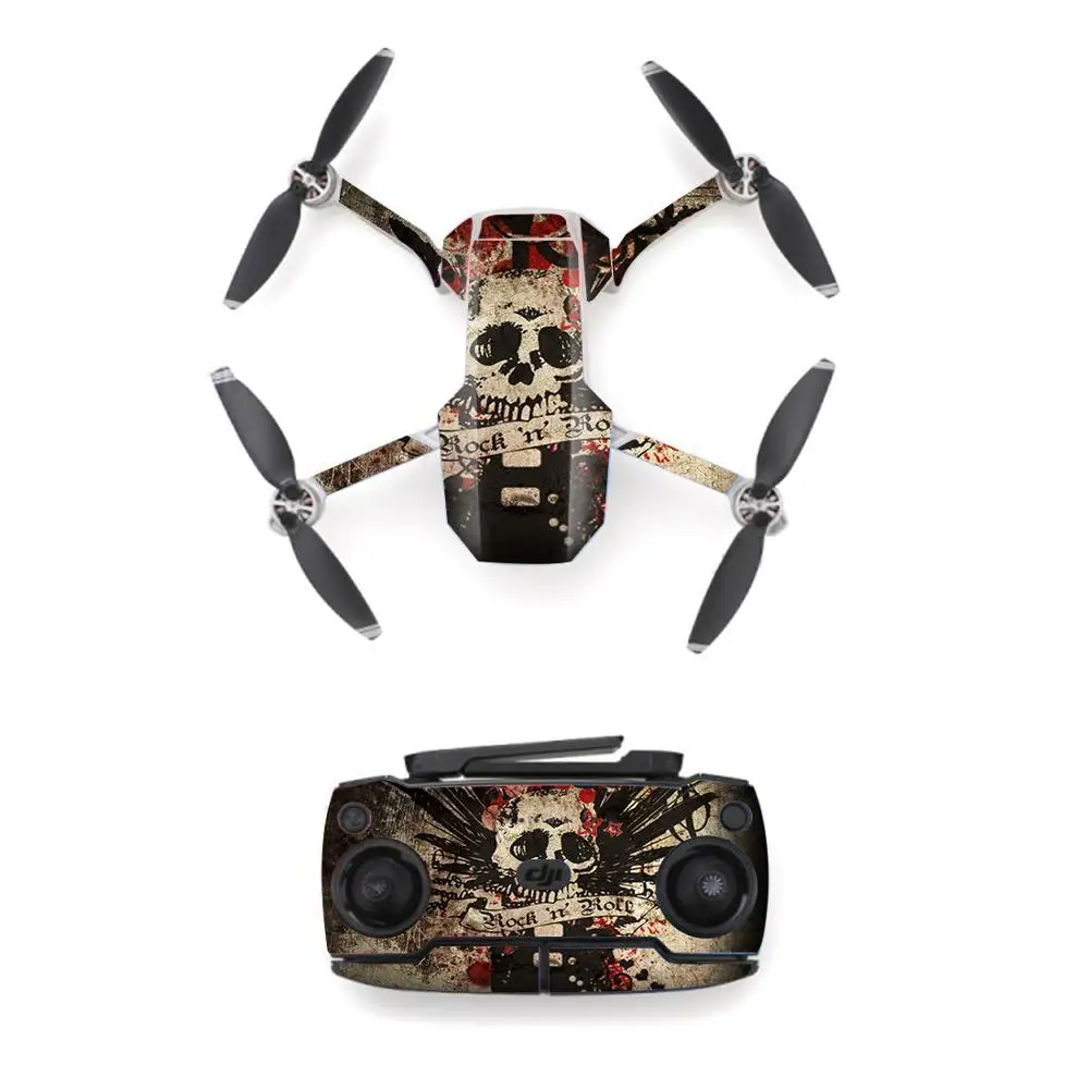 Skull Style Waterproof skin Sticker for DJI Mavic Mini Drone And Remote Controller Decal Vinyl Skins Cover 2 Styles