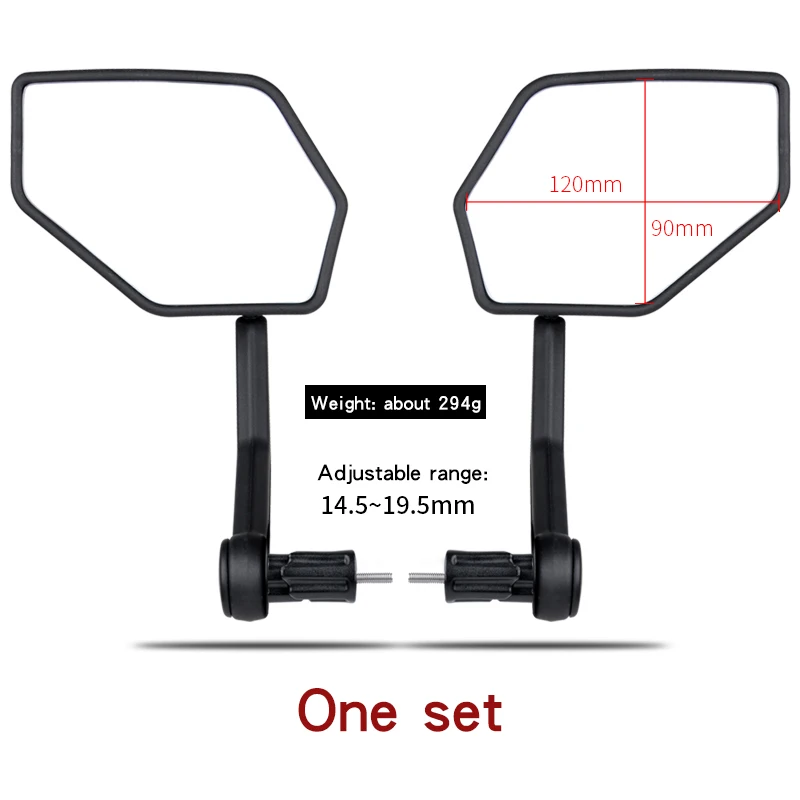 EasyDo 1 Pair Bicycle Rear View Mirror Bike Cycling Wide Range Back Sight Reflector Adjustable Bar End Mirrors Save Space