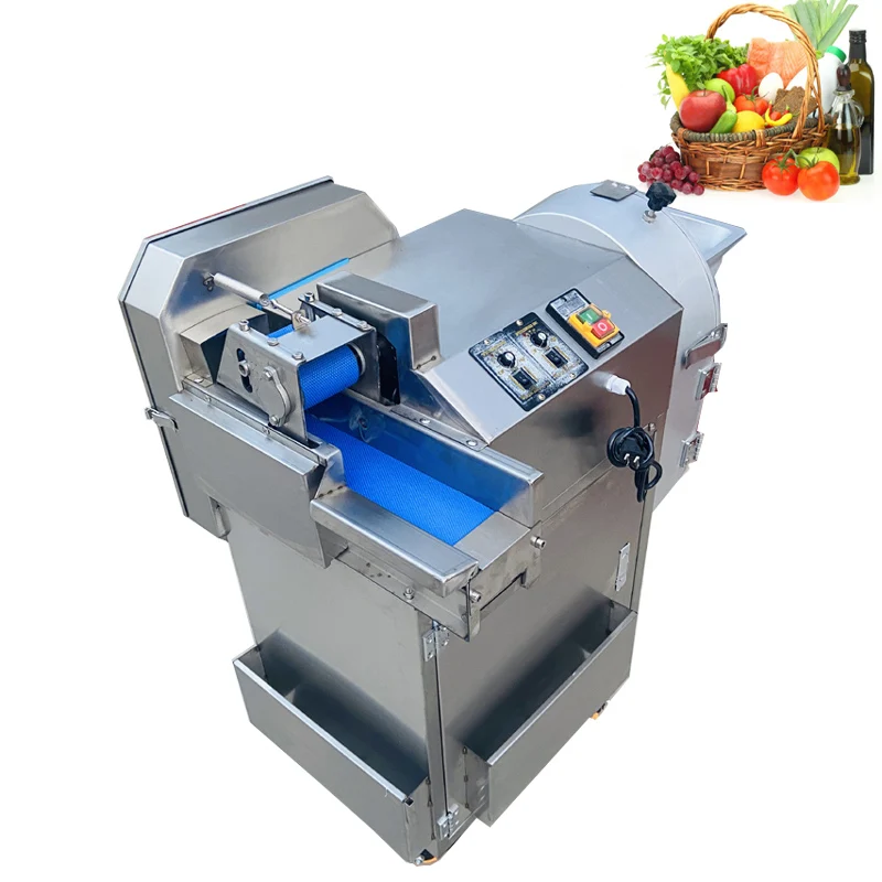 Restaurant Canteen Multi-function Double-head Shredded Vegetable Dicing Machine Stainless Steel Vegetable Cutting Machine