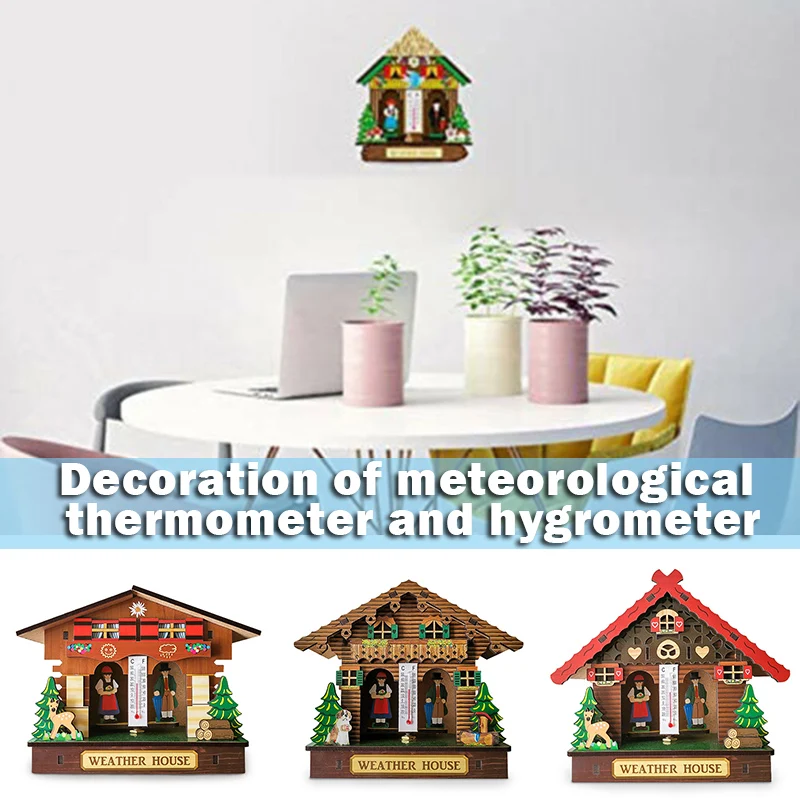الطقس البيت شاليه بارومتر ميزان الحرارة الرطوبة حلي معلقة الديكور في الأوراق المالية