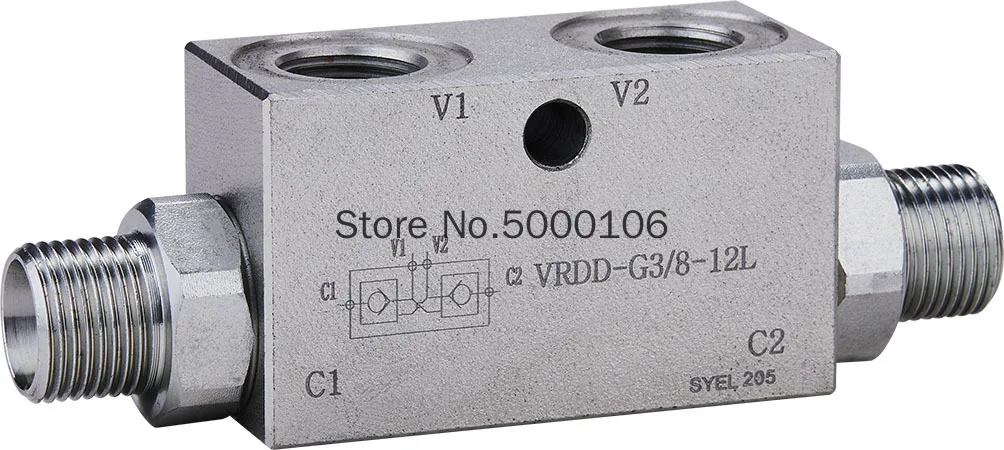 Two-way Hydraulic Lock, Outrigger Lock, Cylinder Safety Valve VRDE-G1 / 4 / VRDE-G3 / 8, VRDL-G3 / 8
