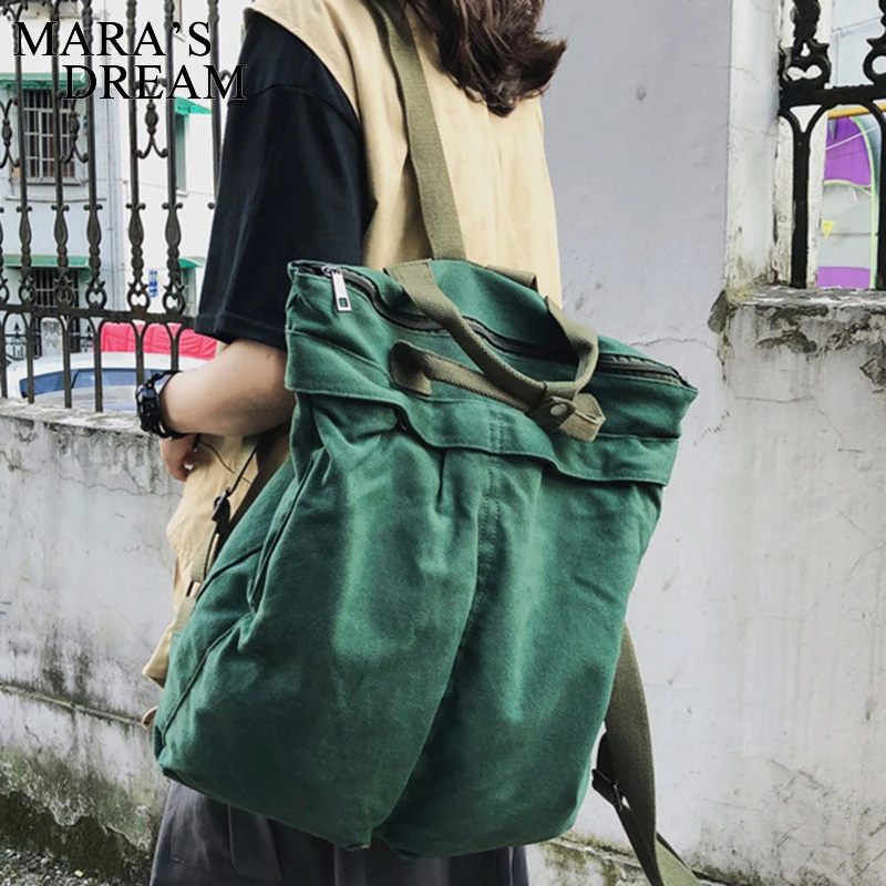 Mara-mochilas Dream para mujer, mochila Retro de lona para mujer, mochilas escolares de moda, mochilas de viaje verdes de gran capacidad