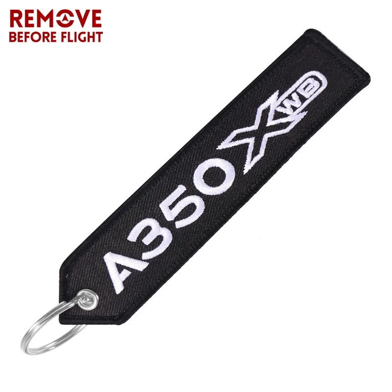 5 PCS Black AIRBUS A350 Keychain Double-sided Embroidery Aviation Key Ring Chain for Men Gift Phone Strap Lanyard A350 Keychains