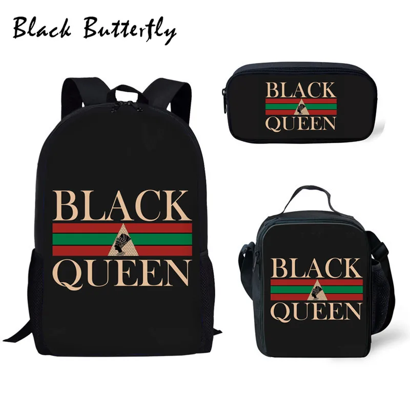 

Art Girl Magic Pattern School Bags 3pcs/Set Black Student-Bags Children Favorite Shoulder Book Bag Backpack Infantil Mochila