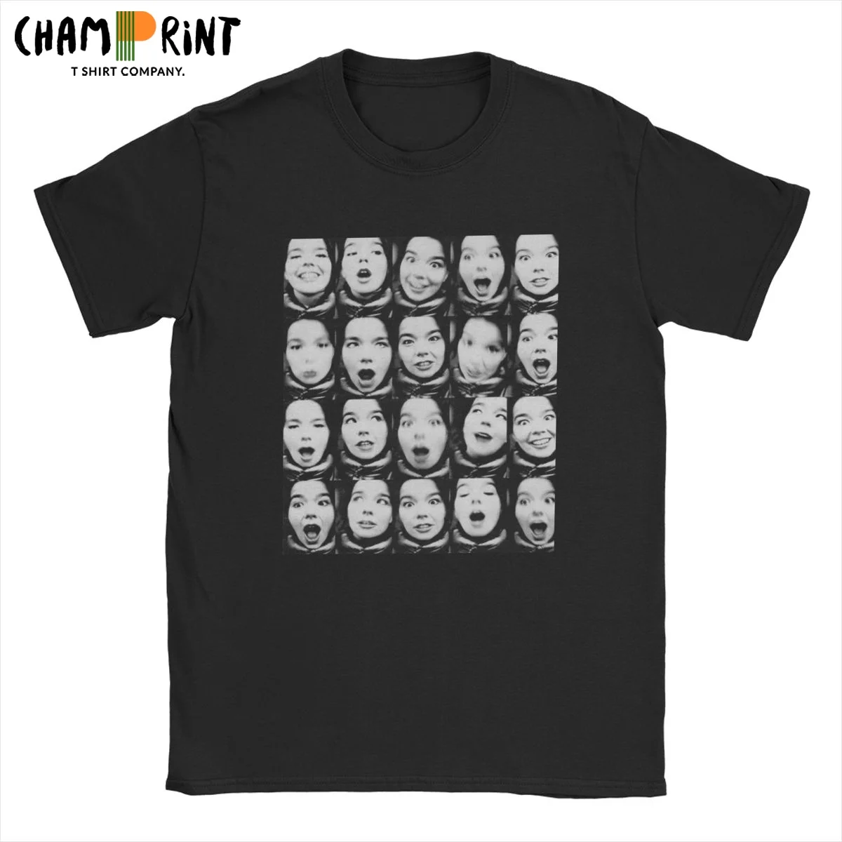 Bjork Retro T-Shirts Indie Rock Vtg Men's T Shirt 90s Electronic Pop Icon Bjork Music Funny Tee Shirt Cotton Plus Size Clothes