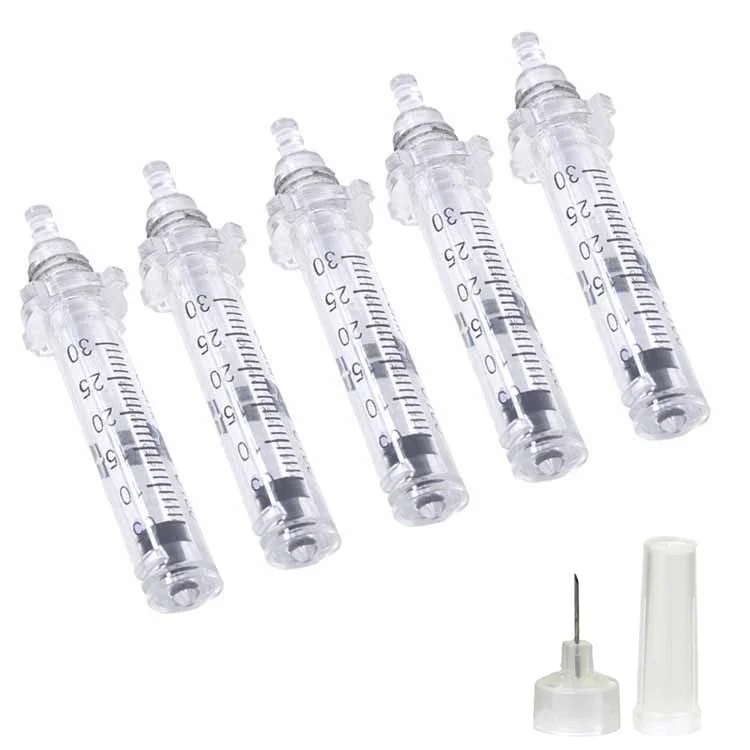 

5pcs 0.3ml Syringe Ampoule head and needle for hyaluron acid pen Mesotherapy Gun Anti Wrinkle Lifting Lip face beauty injector