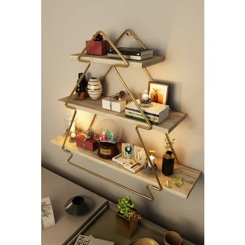 

Bino Regulator Organizer Kitchen Rack Bathroom Rack Solid Lounge Wall Rack Gold Wood Tree Model