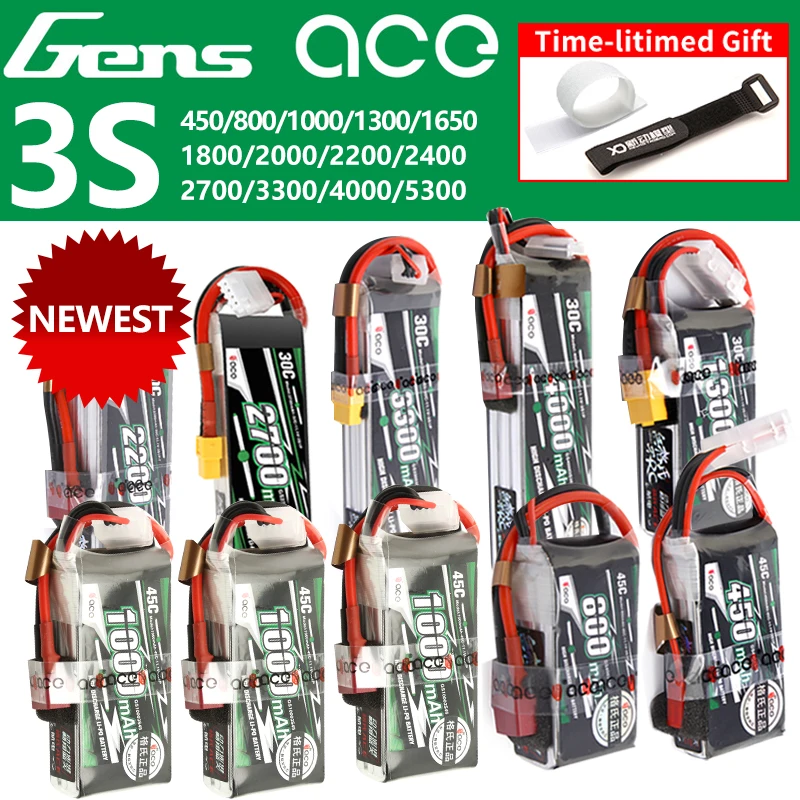Batteria al Litio Gens ACE Lipo 3S 11,1V 3300mAh 800C: La Scelta Perfetta per Droni e Veicoli Elettrici di Alta Prestazione