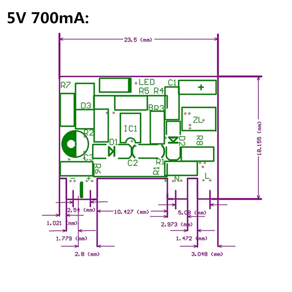 AC-DC 5V 700mA 12V 450mA 9V 500mA 3,5W Präzisions-Abwärtswandler AC 220V zu 5V DC Step-Down-Transformator Netzteilmodul – Detail 6