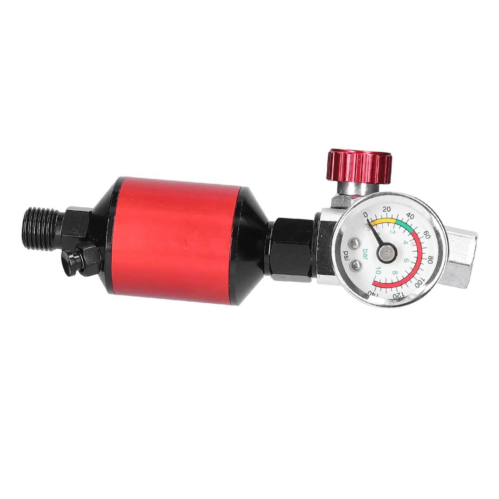 Aluminum Sprayer Regulator Gauge with Air-Filter Set Paint-Spray Filtering Tool Regulator In-Line Water Trap Oil-water Separator