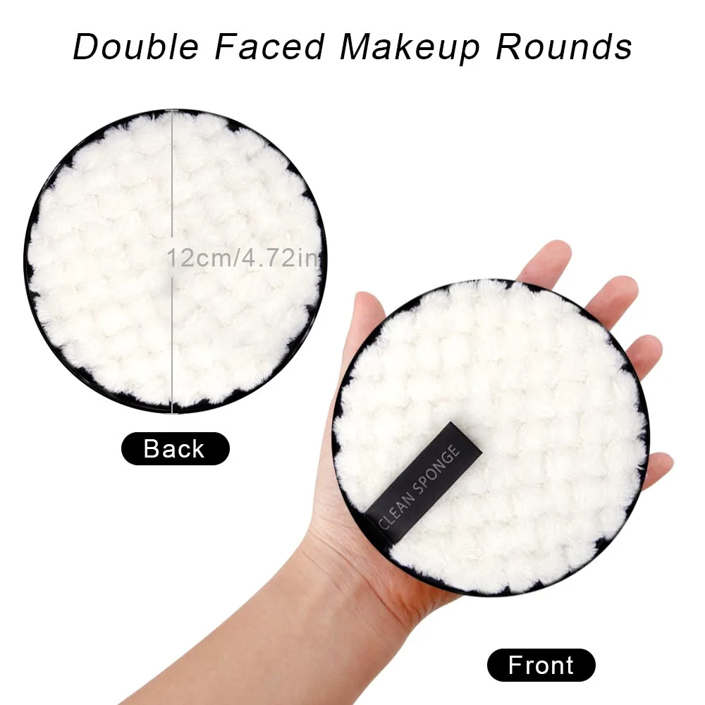 1/2pcs Makeup Remover Cloth Reusable Cleansing Wipe Make up Remover Towel Microfiber Reusable Make-up Disc Face Cosmetics Tool