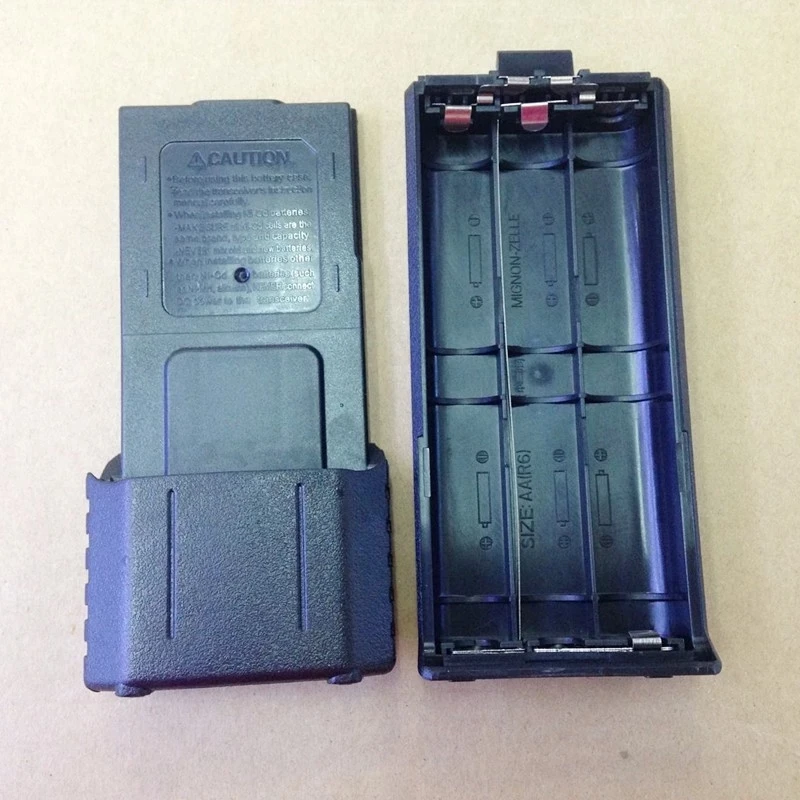 Extended 6xAA battery case shell box for baofeng BF-UV5R,5RE,5RB,TYT TH-F8,TONFA TF-UV985 etc walkie talkie