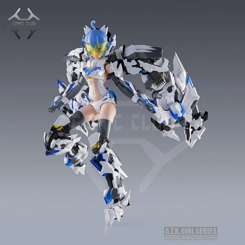 COMIC CLUB IN-STOCK 1/12 Frame Arms A.T.K Girl DIVINE BEASTS-BAIHU by E-Model Assembly action robot Toys Figure