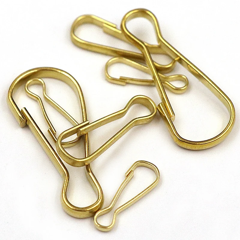 25-50mm Length Solid Brass Waterdrop Lock Climbing Gear Quick Links Connector For Key Chain Ring Bag Leather Craft  Accessories