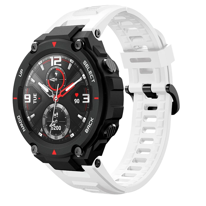 Miękka silikonowa bransoletka pasek dla Huami Amazfit T-REX pasek sportowy wymiana Watchband dla Xiaomi Huami Amazfit T rex Pro korea