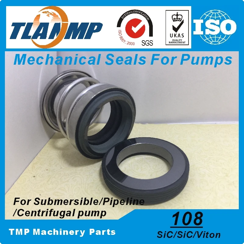 108-22 TLANMP Mechanical Seals (Material: SiC/SiC/VIT) Shaft Size 22mm VIT Rubber Bellow Seal Used in High Temperature Liquid