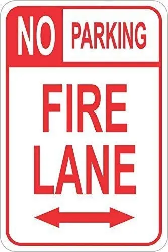 Tin Sign New Tin Sign Aluminum Retro No Parking Fire Lane Pre Drilled Holes Metal Sign 8 X 12 Inch Decor Iron Painting Metal