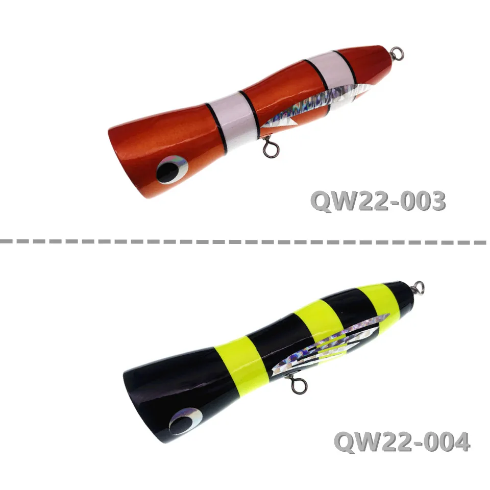 SWOLFY 1 TEILE/LOS Topwater Holz Popper 65G/ 70g /115G/190G GT Oberfläche Popping locken Tiefe Meer Boot Angeln Köder – Detail 13