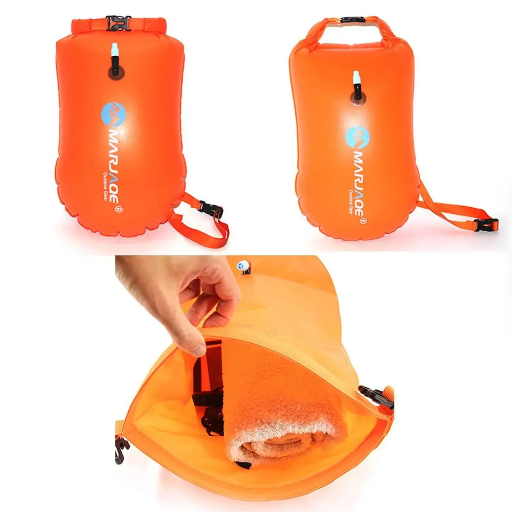 Outdoor PVC Thickened Swim Float Premium Waterproof Inflatable Dry Bag Swimming Buoy For Open Water Swimmers