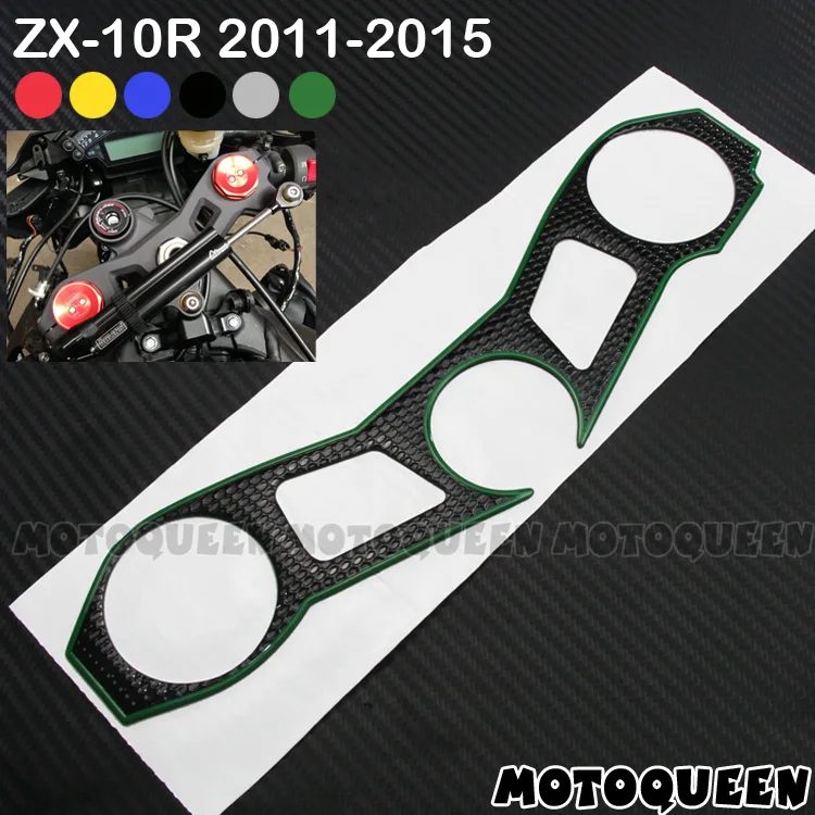 3D Motorcycle Decals Pad Triple Tree Top Clamp Upper Front End Sticker For Kawasaki Ninja ZX-10R ZX10R 2011-2015 11 12 13 14 15