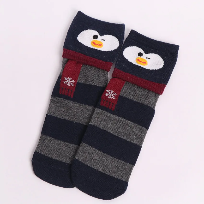 2021 Autumn  Winter Socks New  Straight-Board  Cartoon Series Cat and Dog Cute Christmas Socks In The Middle Cotton Recommended image 5