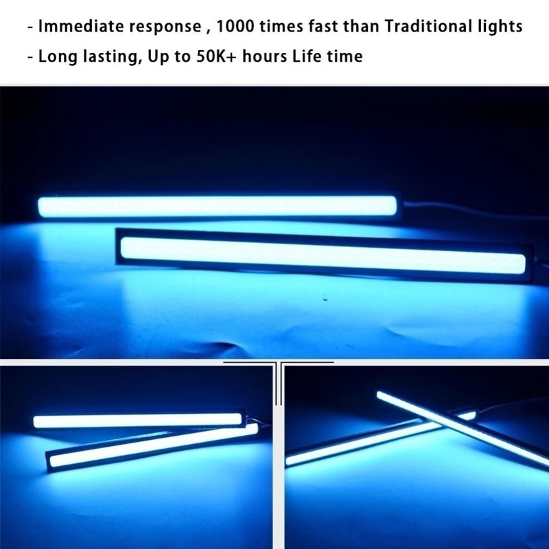 Дневные ходовые огни, универсальные водонепроницаемые дневные ходовые огни COB, противотуманные фары, Стайлинг автомобиля, светодиодные дневные огни, дневные ходовые огни, лампа, 2 шт.