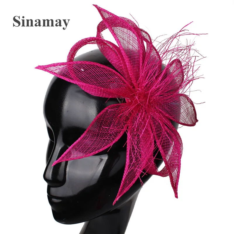 Sinamay-Pince à cheveux pour femme, épingle à cheveux, fascinateurs élégants, coiffure pour robe formelle, vêtements de sauna de mariage, mariée, église, derby, turquoise