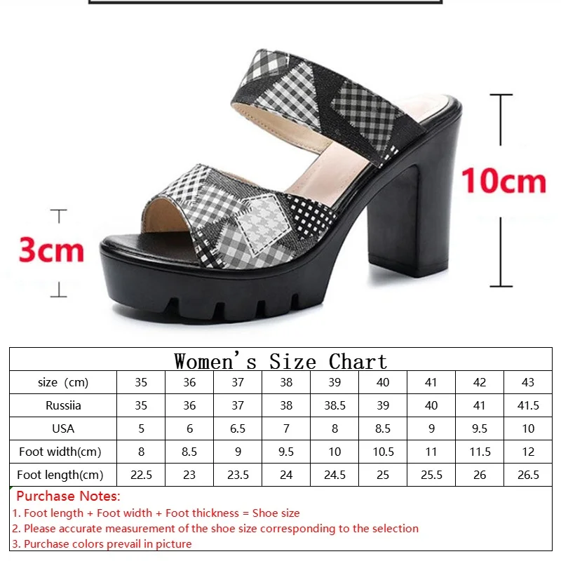 CICIYANG Women Slippers High Heels 2024 Summer New Women Fashion Outerwear Chunky Heels Sandals Slippers Women Plus Size 42 43