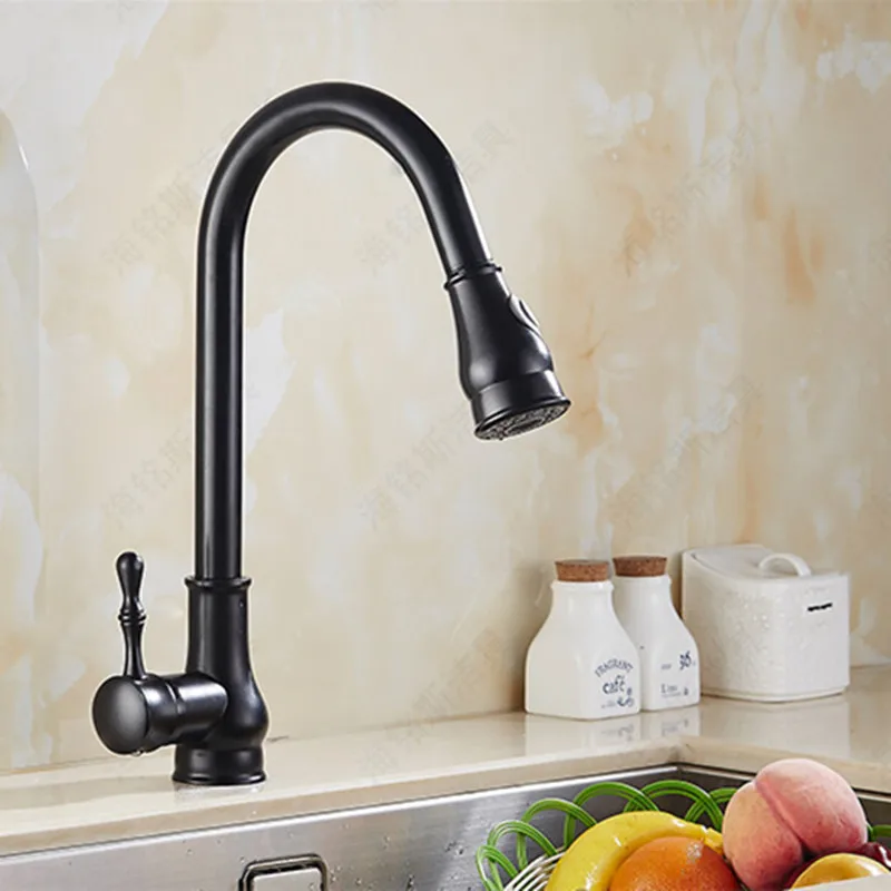 Black Touch Faucets SDSN Copper Brass Pull Out Kitchen Sink Faucets Hot Cold Sensor Kitchen Mixer Tap Smart Touch Kitchen Faucet