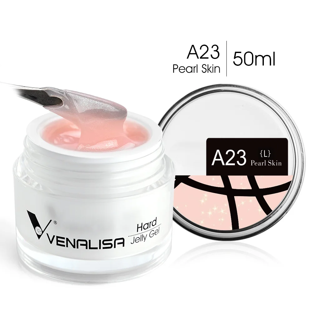 50ml TPO-freies Jelly Nagelverlängerungsgel Nagelaufbau-Gel French Nail Gum Venalisa Klares Natürliches Farbgel Abziehbares UV-Aufbaugel