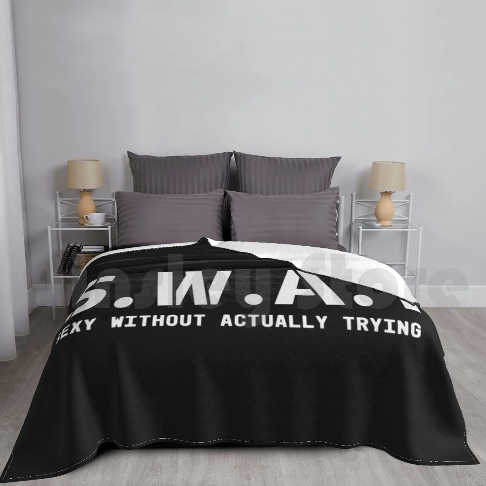 Sexy Swat Blanket For Sofa Bed Travel Funny Fbi Swat S W A T Laughs Sexy Costume Without Trying Police