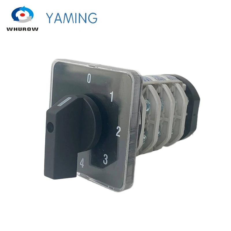 Rotary switch YMZ12-32/4 electrical Combination Changeover cam switch 32A 4 pole 0-6 position sliver contacts high voltage